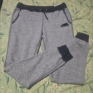 Roots Charcoal and Black Sweatpants. Excellent preowned condition.
